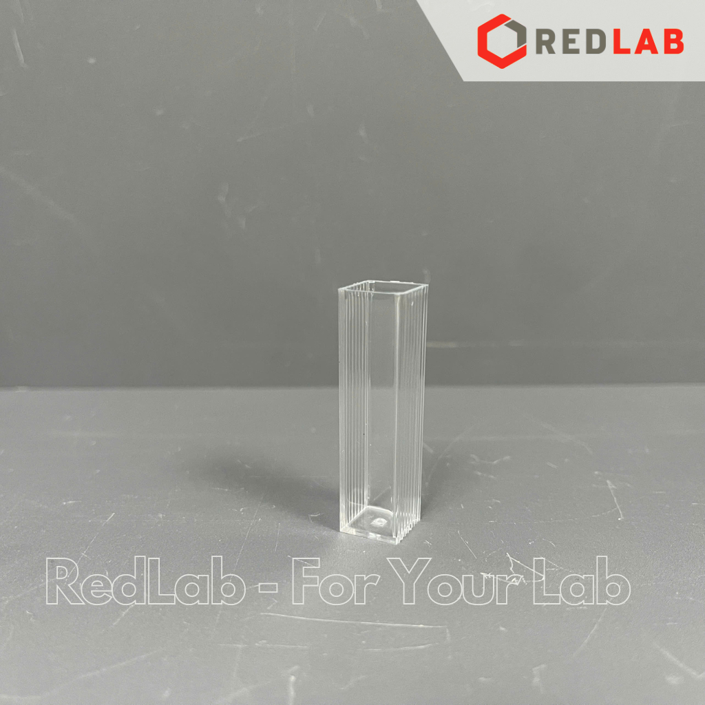 [Hộp 100 cái] Cuvet nhựa PS 1015 10x10x45mm 2-4 ml Aptaca -  cho máy quang phổ (chưa gồm nắp), có VA