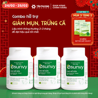 TPBVSK Esunvy Hỗ Trợ Giảm Bã Nhờn, Hỗ Trợ Giảm Mụn Combo 3 Hộp 30 Viên