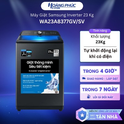 Máy Giặt Samsung Inverter 23 Kg WA23A8377GV/SV {Toàn Quốc}