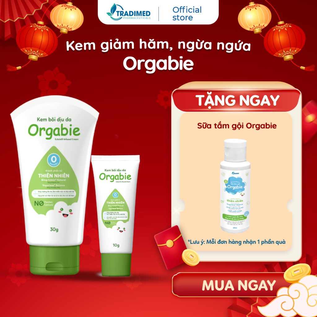 Kem Bôi Da Orgabie, Dưỡng Ẩm, Ngăn Ngừa Viêm Ngứa, Giảm Hăm Da Cho Bé