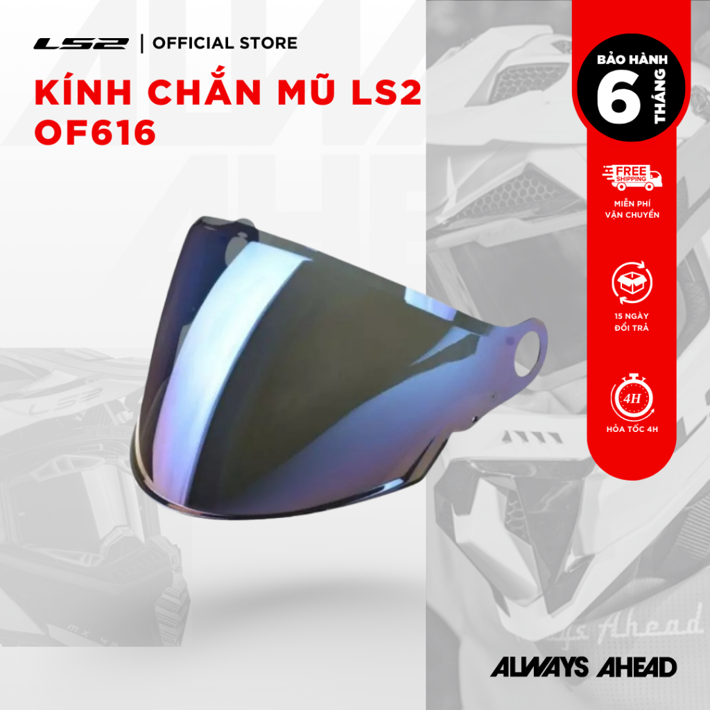 Kính Chắn Gió Mũ LS2 OF616 Phụ Kiện Mũ Bảo Hiểm Openface