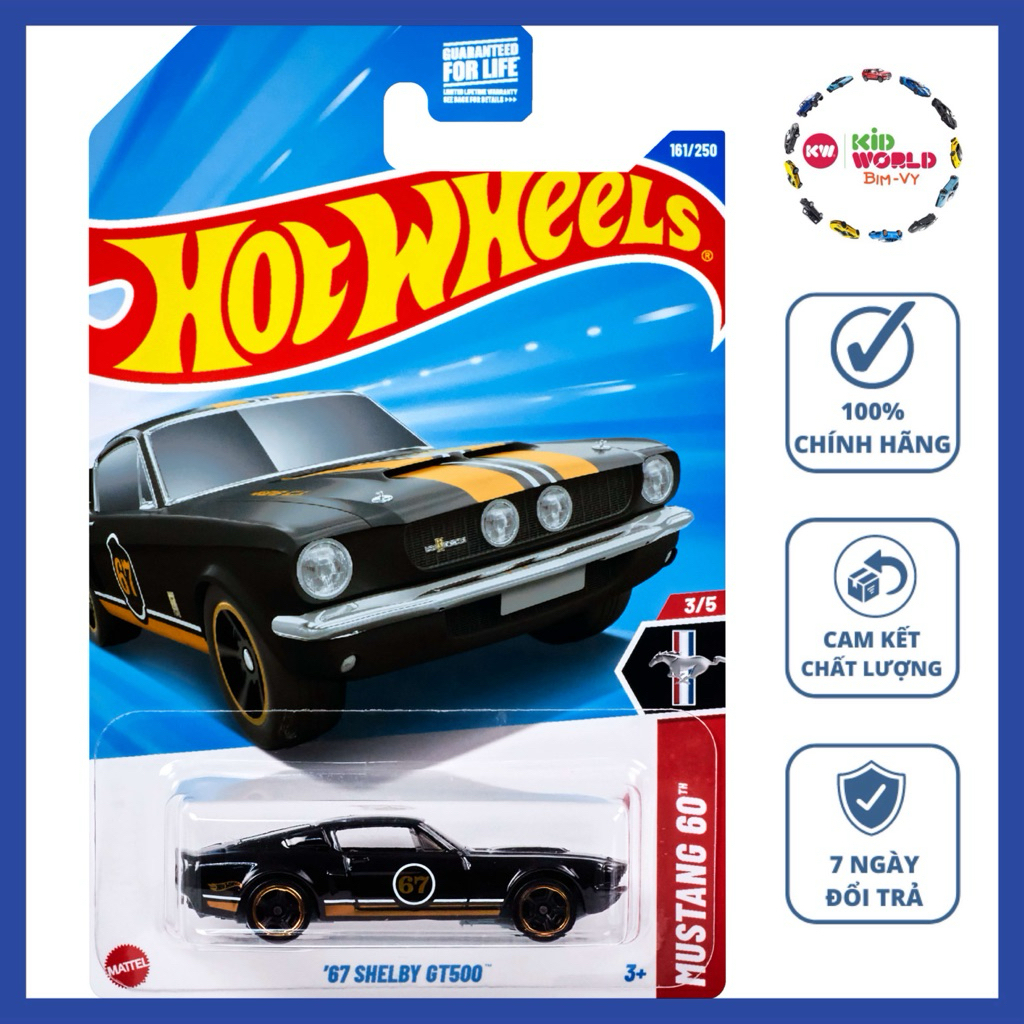 Xe mô hình Hot Wheels basic '67 Shelby GT500 JBB94.