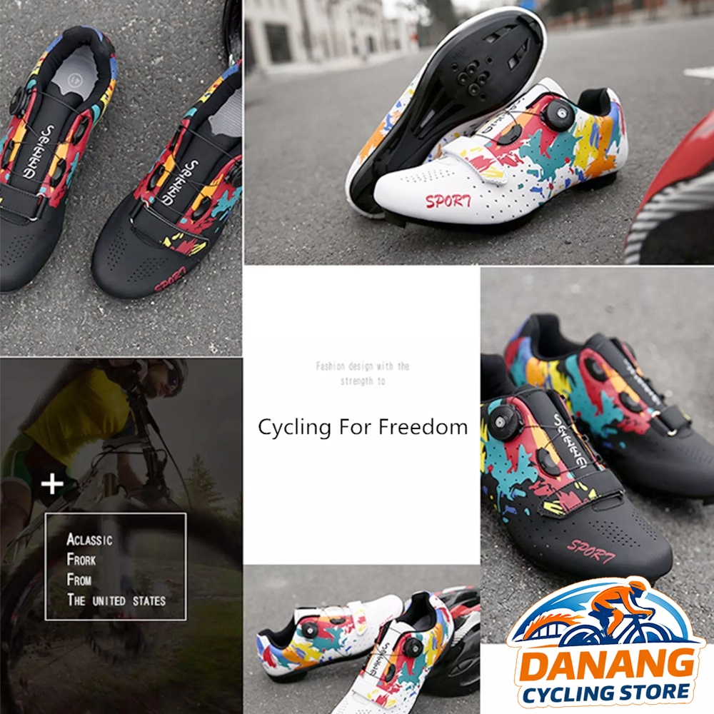 Giày Đi Can Đạp Xe Road/MTB SPORT – 1 Khóa Vặn, Mẫu Rằng