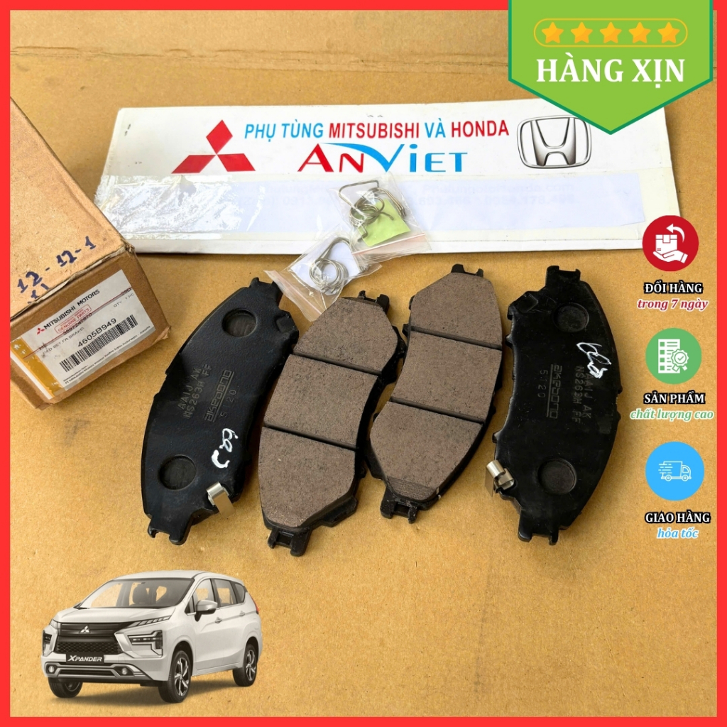 Má phanh trước xe Mitsubishi Xpander 100% Hàng XỊN