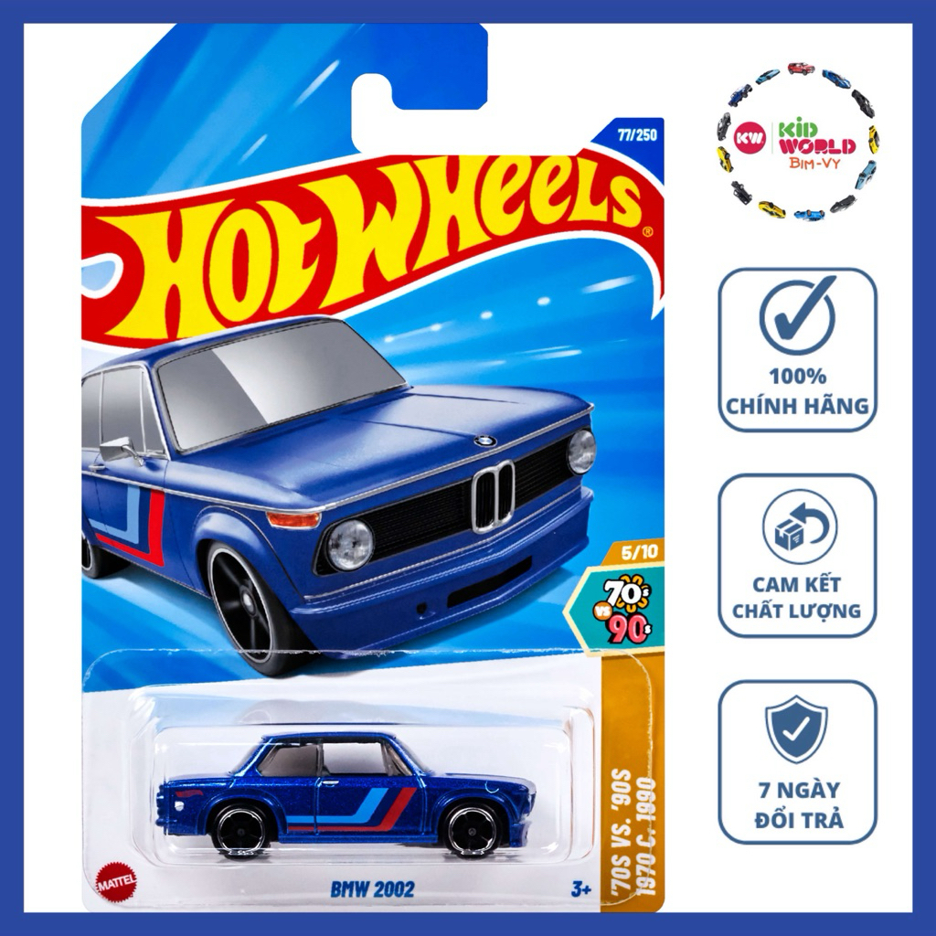 Xe mô hình Hot Wheels basic BMW 2002 JBB61.