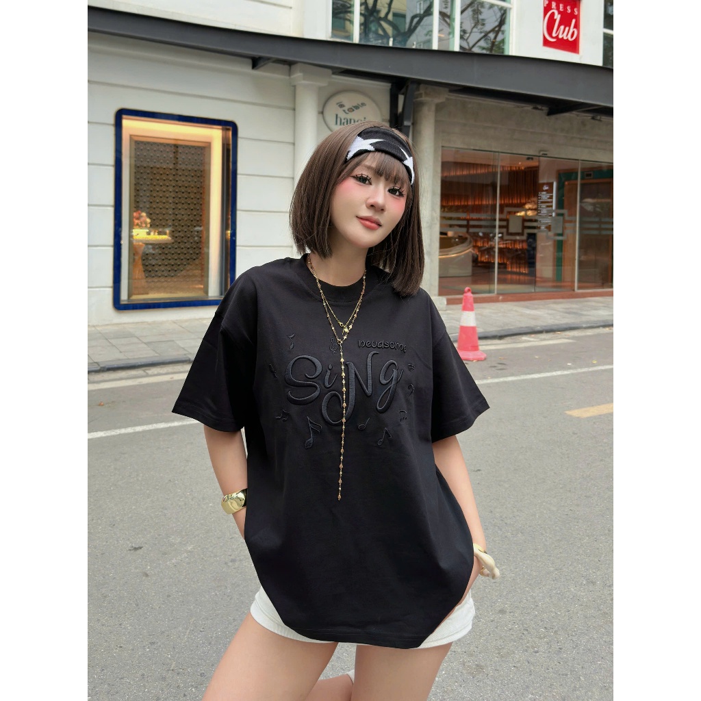 Áo Thun Boxy Sing Tee Nevasome Cotton 250gsm Local Brand Tay Lỡ Boxy Rộng Nam Nữ Menswear Womenswear | BigBuy360 - bigbuy360.vn