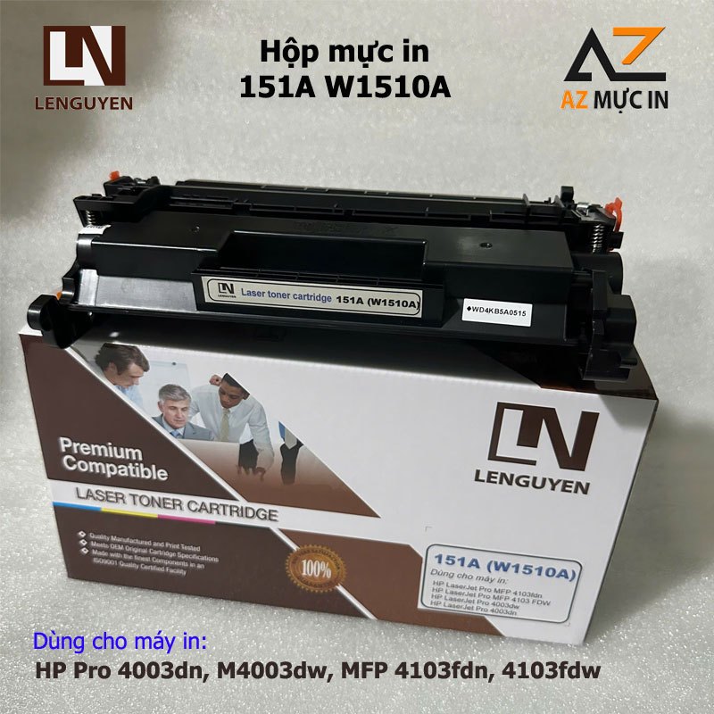 Hộp mực 151A W1510A LN CÓ CHÍP 3050 trang, Mực máy in Hp Pro 4003dn/ MFP 4103fdw giá gồm VAT