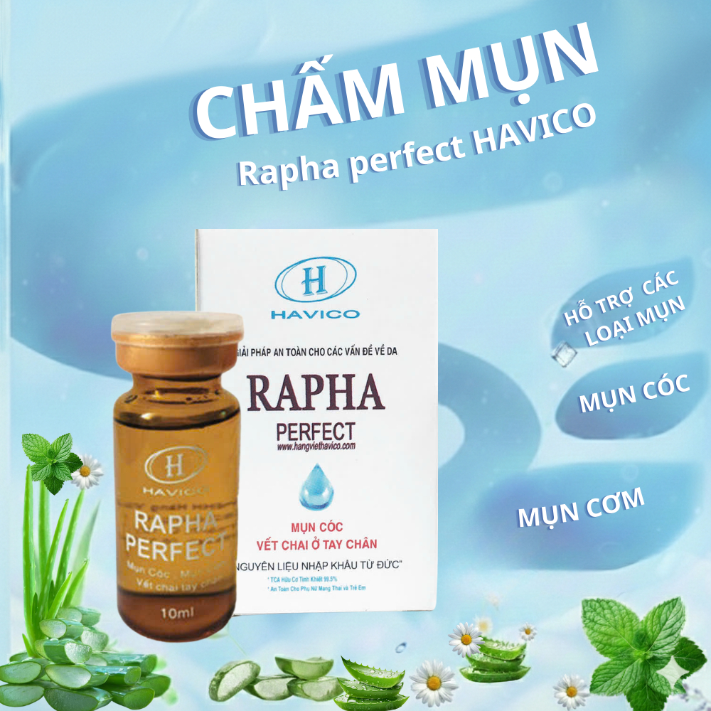Chấm mụn rapha perfect HAVICO 10ml – Hỗ trợ làm khô nốt sừng hóa, vùng da dày cứng