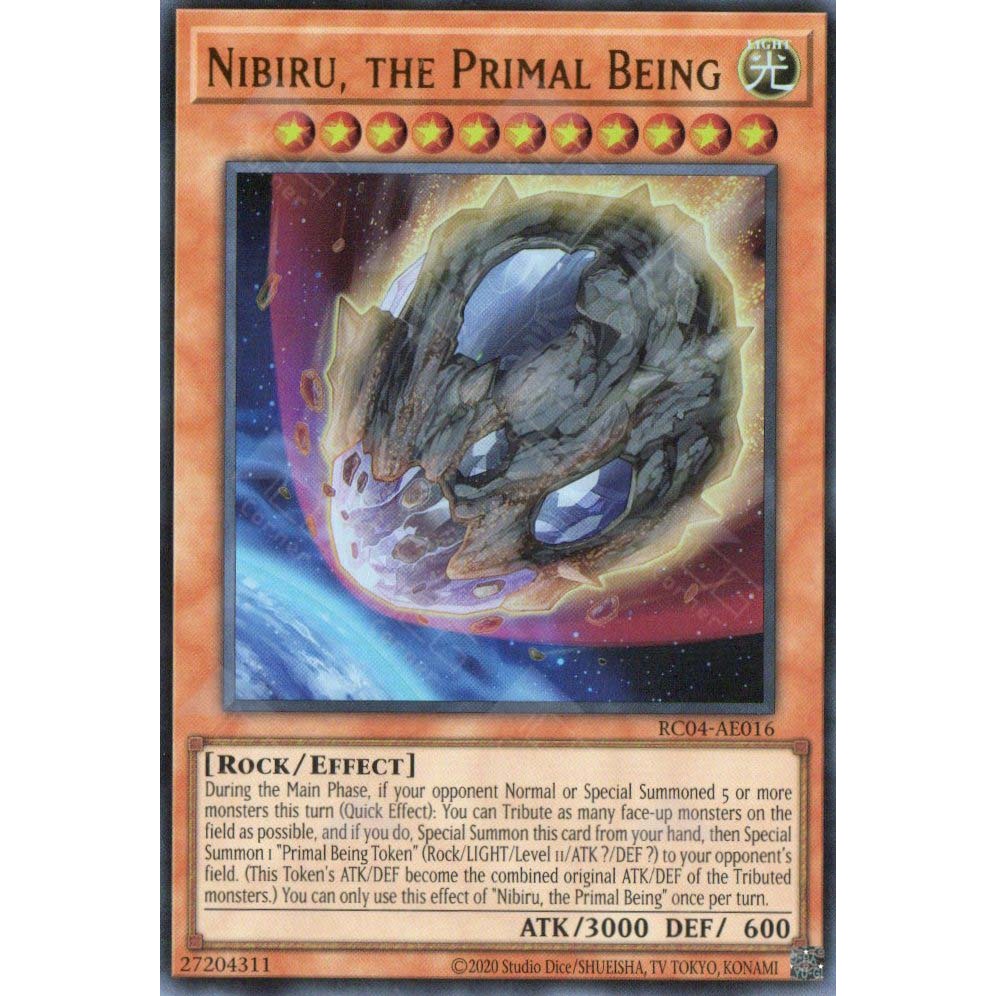 [ Bài Yugioh Chính Hãng ] RC04-AE016 Nibiru, the Primal Being