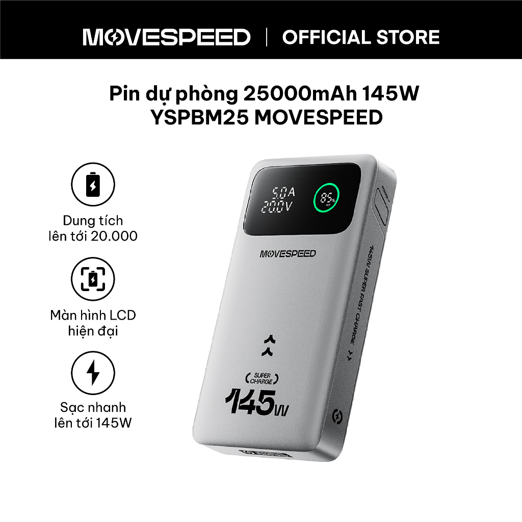 Pin dự phòng 25000mAh 145W MoveSpeed YSPBM25