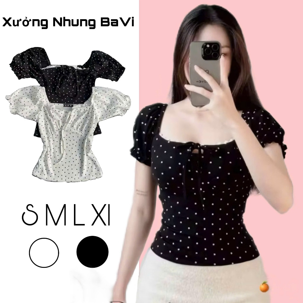 ÁO BABYDOLL CHẤM MI MẴ ĐƯỢC 2 KIỂU