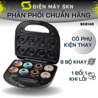 Máy kẹp bánh mì sandwich LUMABELLA 8 KHAY SKB140 chống dính tốt, công suất lớn tới 750W nướng nhanh chóng LB58052