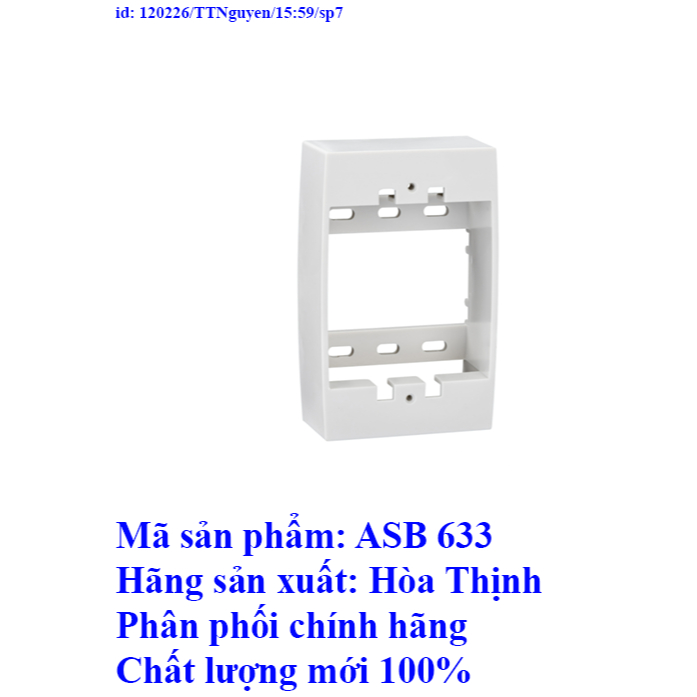 ĐẾ NỔI Nổi CK237 ( Clipsal ) ASB 633