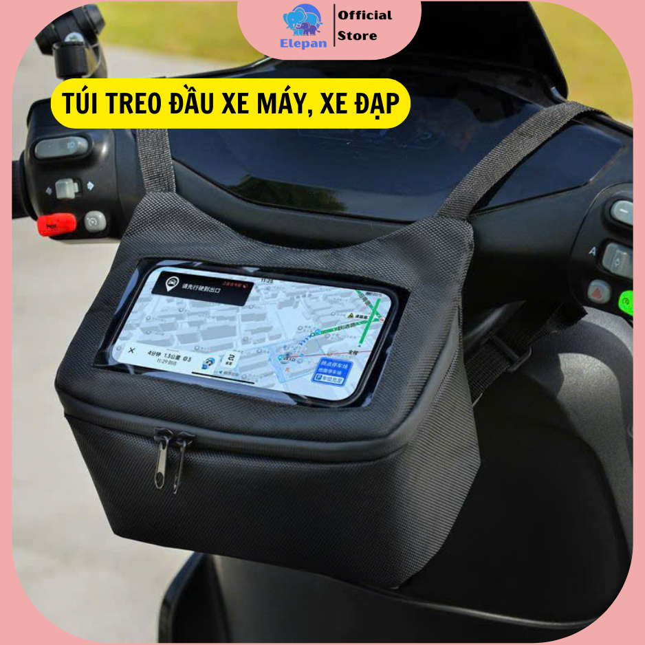 Túi Treo Đầu Xe Máy ELEPAN Túi Treo Điện Thoại Xem Google Map Để Đồ Tiện Lợi
