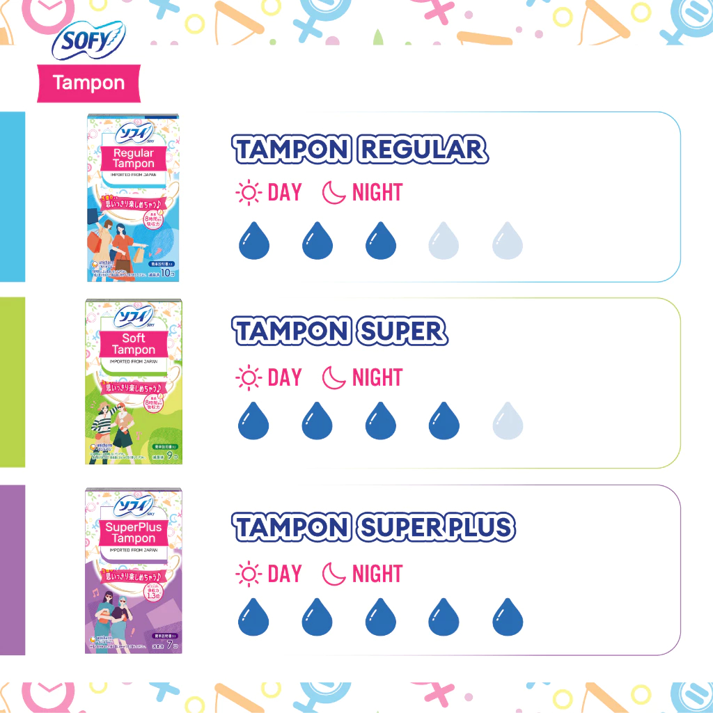 [CHỌN QUÀ] Bộ 6 Hộp Băng vệ sinh siêu thấm Sofy Soft Tampon Super / Regular Tampon / Superplus Tampo