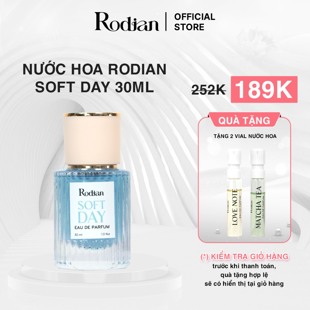 Nước Hoa Nữ  Rodian Soft Day Chính Hãng Nhẹ Nhàng, Tươi Sáng , Thanh Khiết