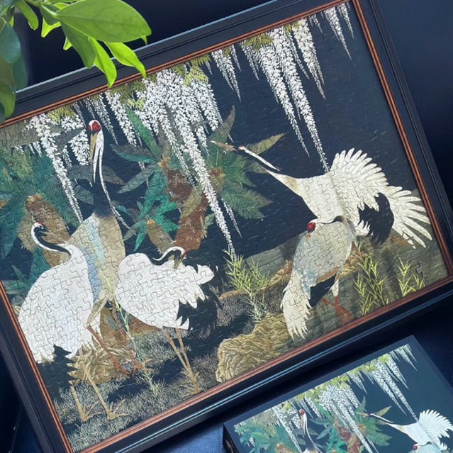 [HÀNG CÓ SẴN]  KOMONO PUZZLE 500pcs CRANES, CYCADS AND WISTERIA