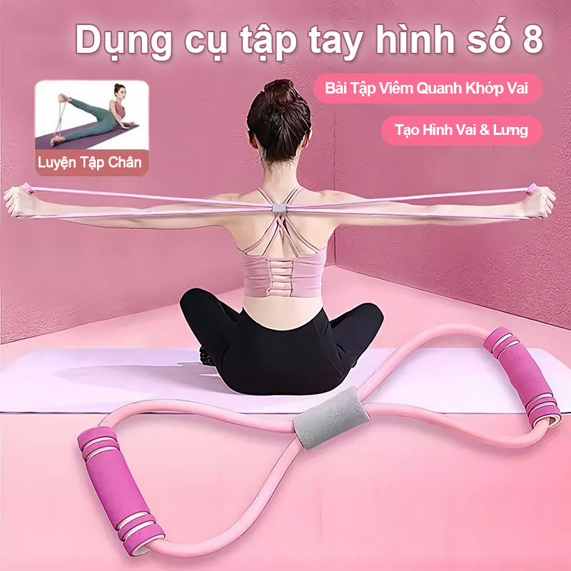 Dụng Cụ Tập Tay Hình Số 8 Dành Cho Cả Nam Và Nữ Máy Tập Cơ Tay Đa Năng Với Lực Cản Đàn Hồi