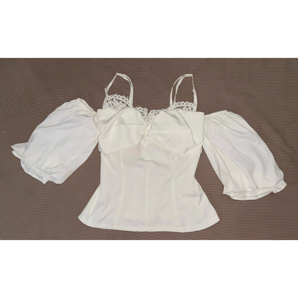 Pass[thanh lý] Áo thun ren tay lở HK Design (ảnh thật_Đọc kỹ mô tả)