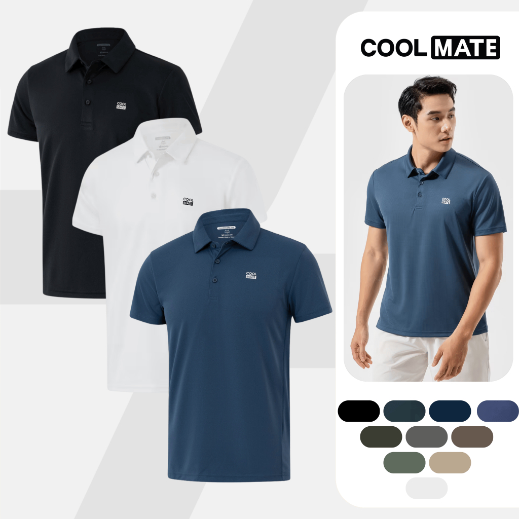 [TẶNG QUÀ ĐƠN 329K]Combo 03 Áo Polo thể thao nam ProMax S1 Logo thoáng khí Coolmate