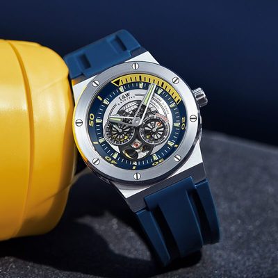Đồng hồ nam chính hãng I&W CarnivaL 619G-S1 Kính sapphire ,chống xước,Chống nước ,BH 24 tháng,Máy cơ (Automatic),Dây da