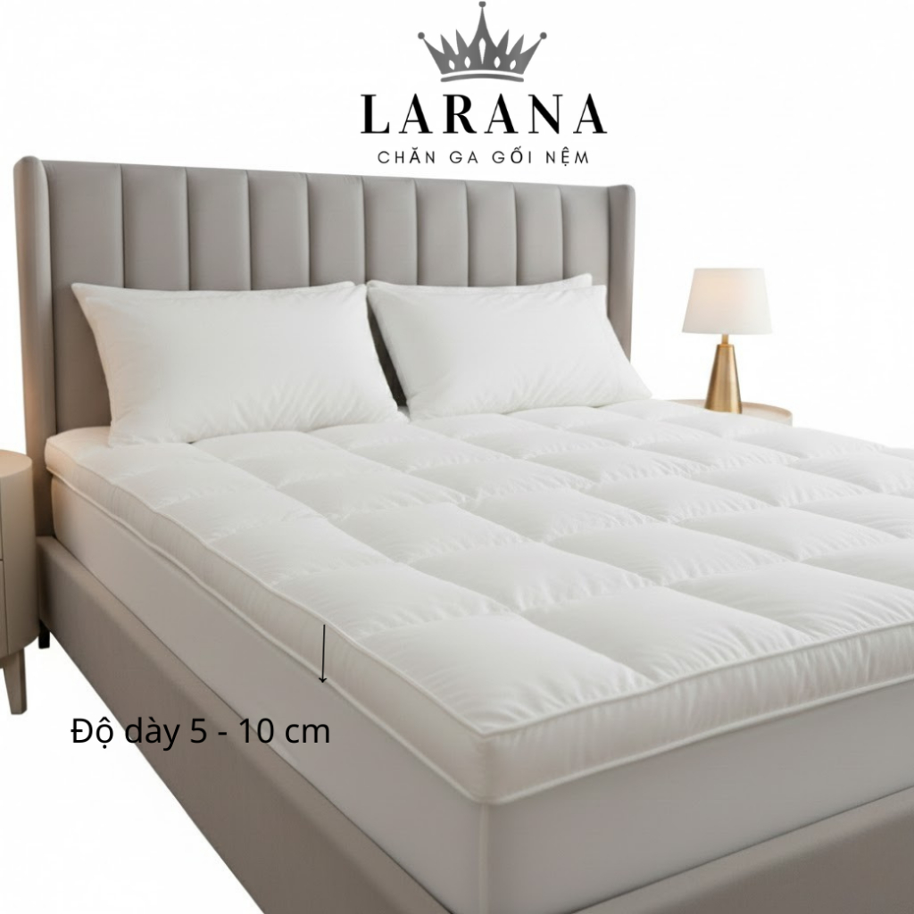 Nệm Topper Gòn Microfiber Lông Vũ Nhân Tạo - Mền Mại -Thoáng Mát , Tiện Nghi Êm Ấi - Chuẩn Khách Sạn | BigBuy360 - bigbuy360.vn