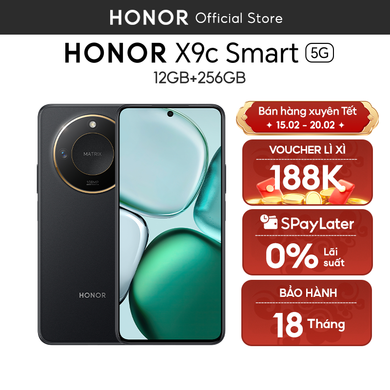 Điện thoại Honor X9c Smart 5G 12GB + 256GB| Pin 5800mAh, Camera 108MP | Bảo hành 18 Tháng
