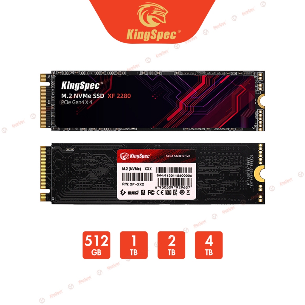 Ổ cứng SSD KingSpec M2 NVMe Gen4 PCIe 4.0 2280 Gen4x4 [ XF Series ] - Hàng Chính Hãng ( 512GB / 1TB 