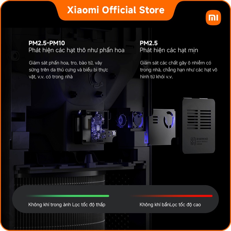Máy lọc không khí Xiaomi Smart Air Purifier 4 Pro｜Loại bỏ lông thú, phấn hoa｜Giảm tới 99.9% vi-rút H1N1 | BigBuy360 - bigbuy360.vn