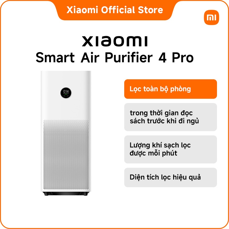 Máy lọc không khí Xiaomi Smart Air Purifier 4 Pro｜Loại bỏ lông thú, phấn hoa｜Giảm tới 99.9% vi-rút H1N1 | BigBuy360 - bigbuy360.vn