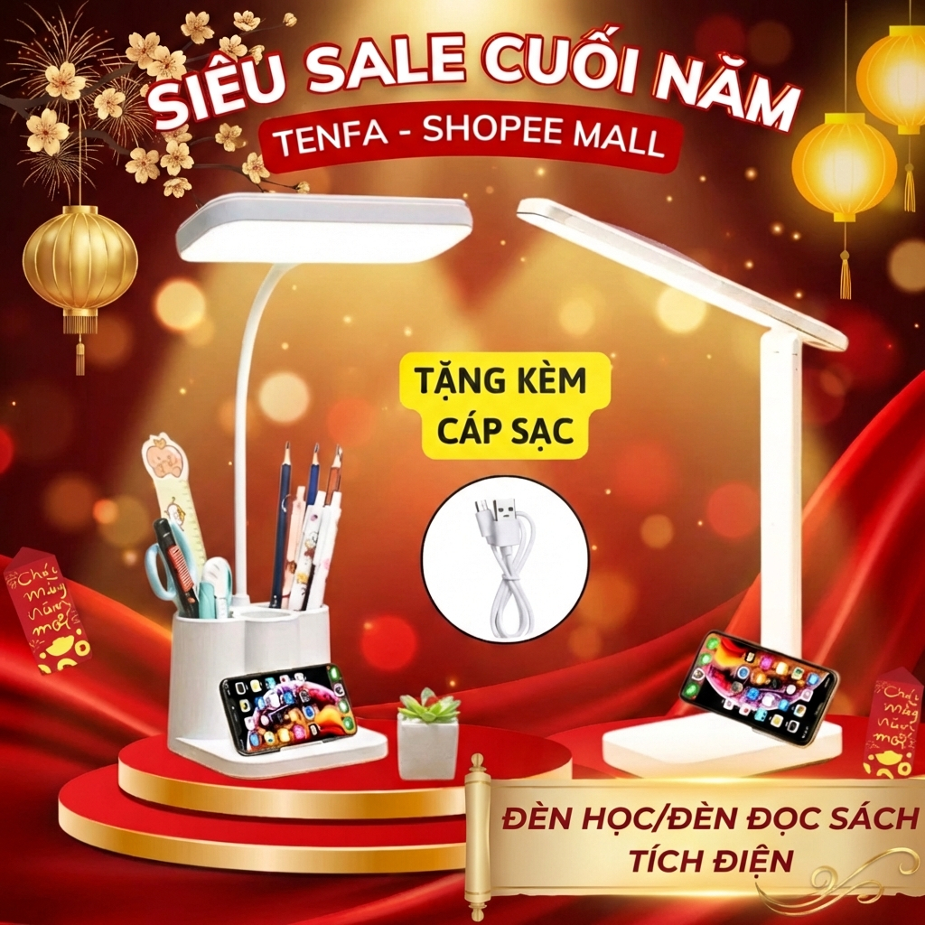 Đèn Học Chống Cận Tiết Kiệm Điện Bảo Vệ Mắt METIS, Combo Đèn Đọc Sách Tích Điện Có Nút Cảm Ứng 3 Chế Độ Ánh Sáng