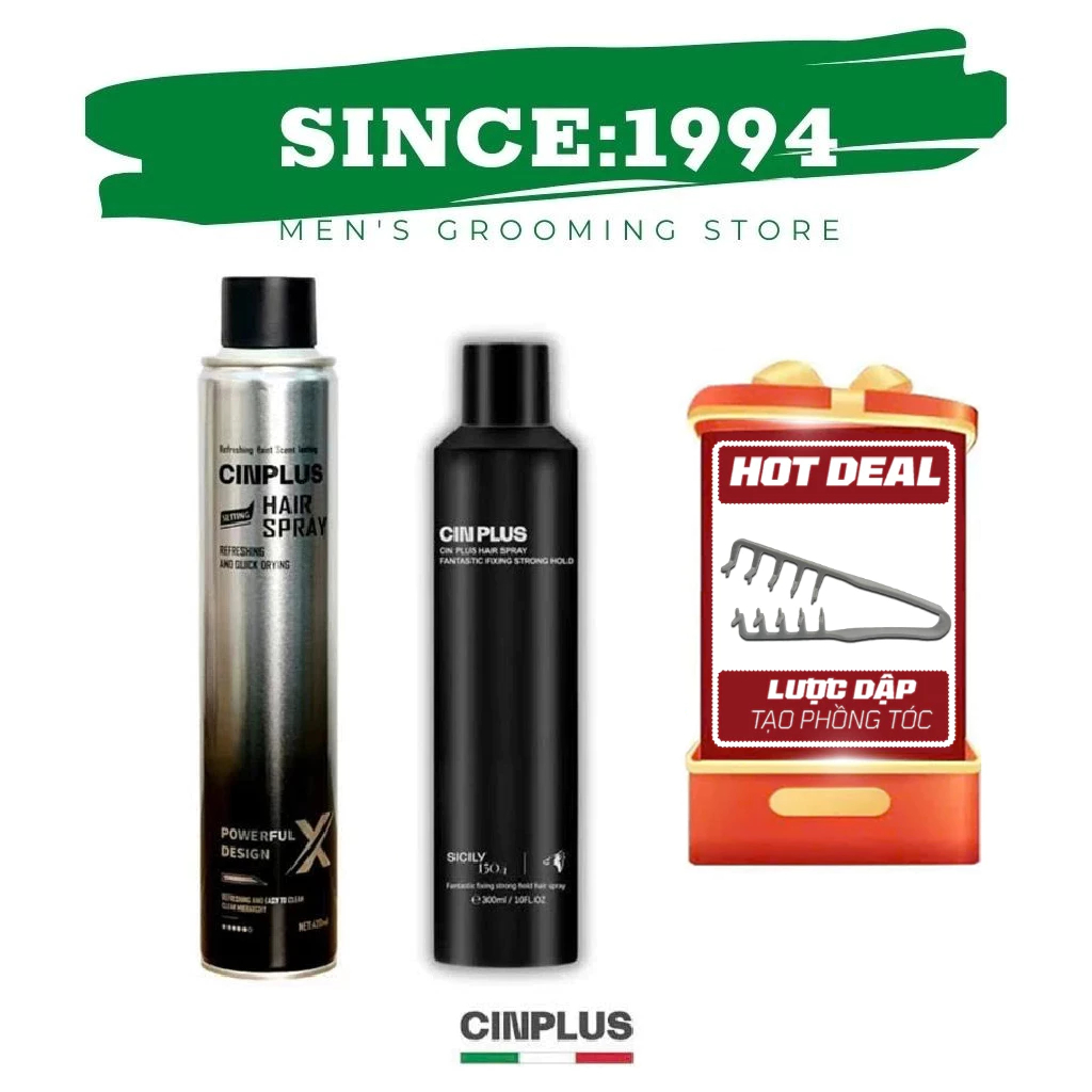 GÔM CINPLUS | Gôm Tạo Kiểu Tóc, Cố Định Nếp Tóc CINPLUS 150ml - 300ml - 420ml - Hàng Cao Cấp