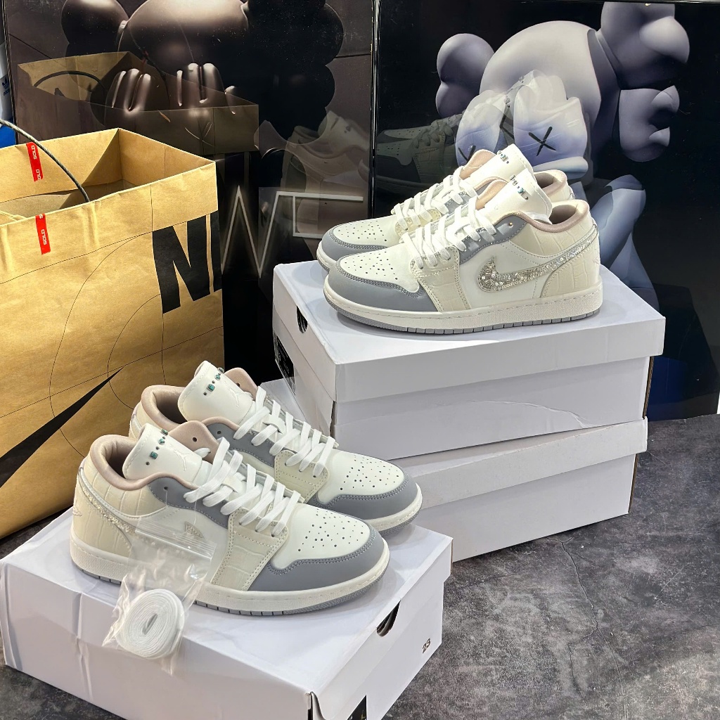 Giày thể thao JD1 Low ‘Sail Soft Pearl’ IH7323-100, Giày thể thao JD1 rắn đá kem.