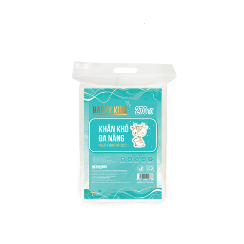 Khăn khô đa năng Happy Kids 270 tờ