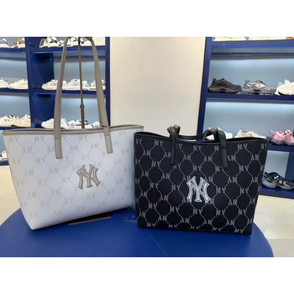 Túi Tote Chính Hãng MLB Dia Monogram Jacquard Large Tote Bag New York Yankees 3AORL014N 3AORMJ16N
