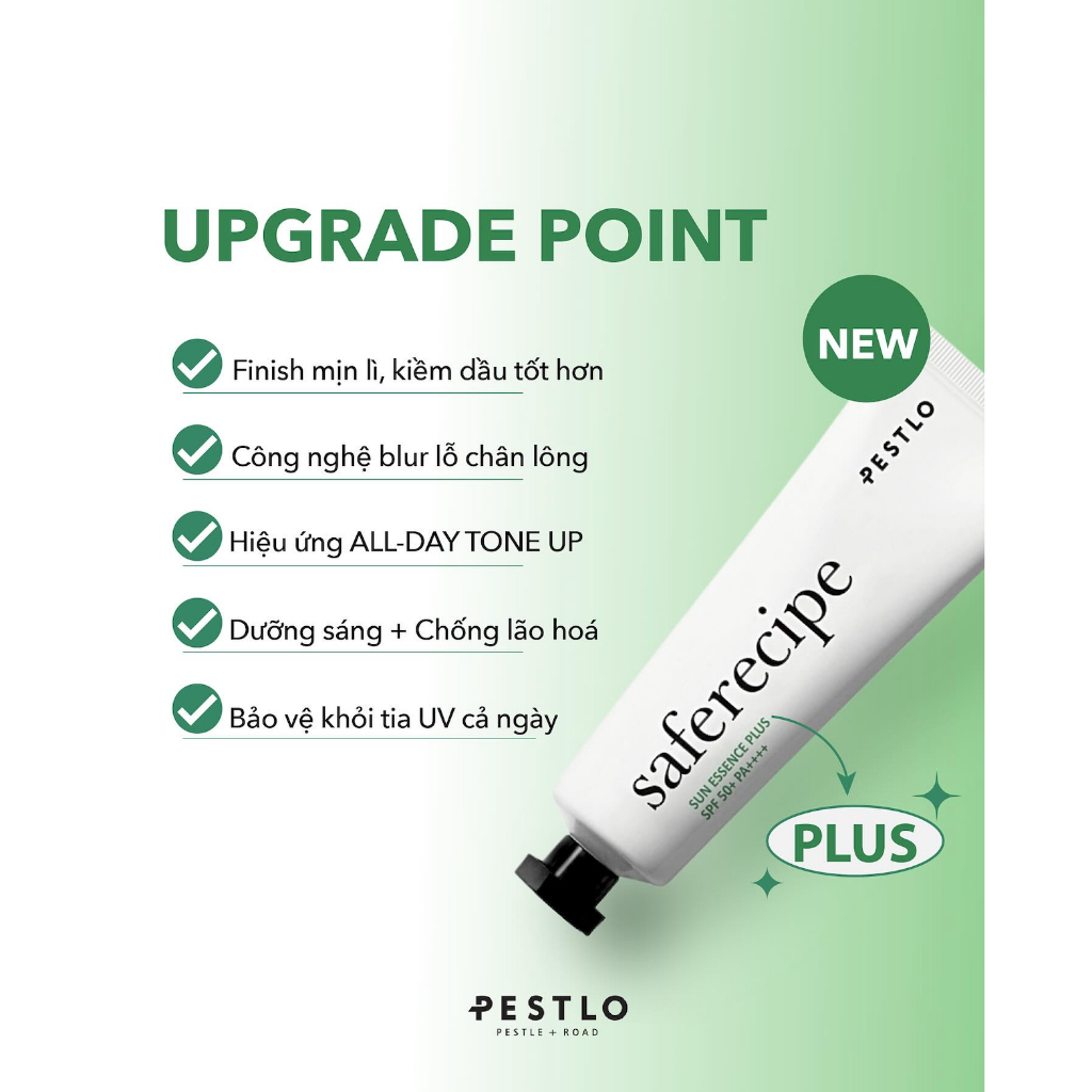 [BẢN VẬT LÝ - DA DẦU] Kem chống nắng PESTLO Saferecipe Sun Essence Plus SPF50+ PA++++ 50ml | BigBuy360 - bigbuy360.vn
