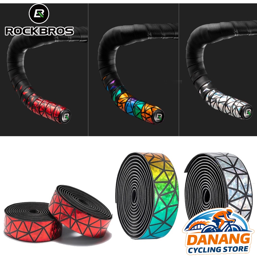 Dây Quấn (Băng Quấn) Ghi Đông Xe Đạp ROCKBROS Da PU – Vân Kim Cương, Êm Tay