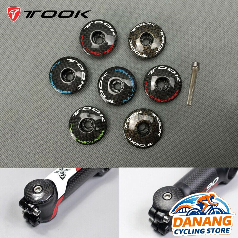 Nắp Đậy Pô Tăng Xe Đạp Carbon TOOK – Nhẹ, Bền, Thẩm Mỹ