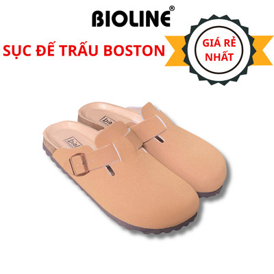 Sục Đế Trấu Birken Boston quai Da Lộn Thương Hiệu BIOLINE - SGD (Lót Chống Nước)