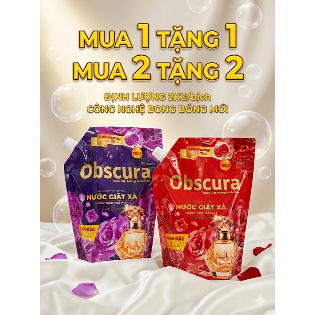 [ Mua 2kg tặng 2kg] Nước Giặt Hương Nước Hoa 2kg+Hương Hoa Mẫu Đơn 2kg, Nhẹ Nhàng,Thơm Lâu,Bền Màu.