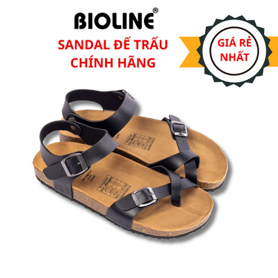 Sandal đế trấu quai hậu xỏ ngón nam nữ Birken thời trang văn phòng BIOLINE - PU14
