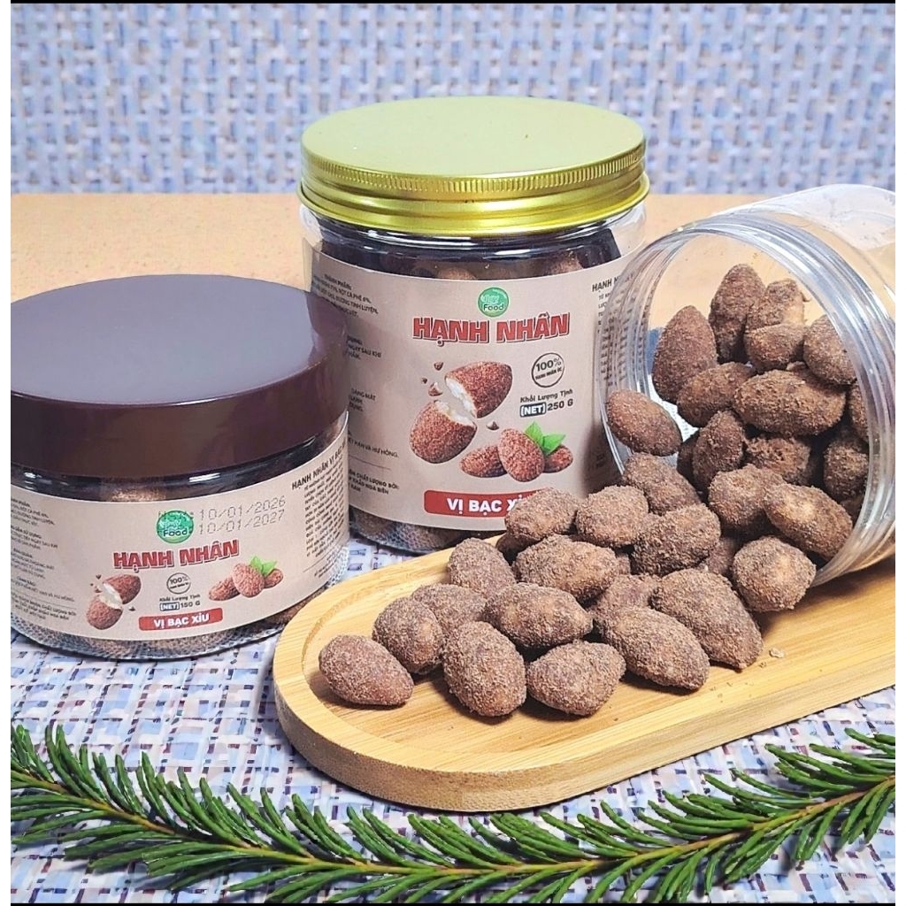 Hạnh nhân vị bạc xỉu (cafe), đậm vị cafe, sản phẩm như hình, đảm bảo trọng lượng NET.