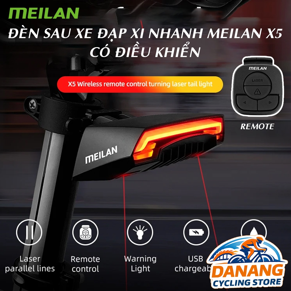 Đèn Hậu Xi Nhan Xe Đạp MEILAN X5 – Cao Cấp, Có Remote