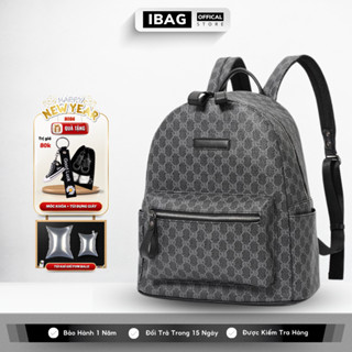 Balo Da Đi Học IBAG Balô Da Thời Trang Nam Nữ Cặp Da Pu Cao Cấp Ba Lô Da Cặp Đi Học Ulzzang Balo Đựng Laptop 14 Inh