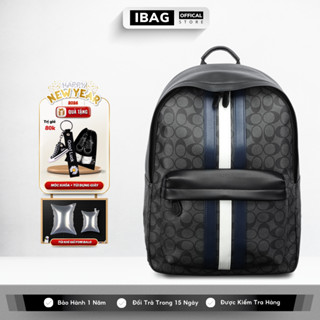 Balo da nam nữ IBAG chất liệu da PU cao cấp chống nước chống bụi cặp học sinh đi học đi chơi đựng laptop 14 inh