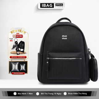 Balo Da Đi Học IBAG Balô Da Thời Trang Nam Nữ Cặp Da Pu Cao Cấp Ba Lô Da Cặp Đi Học Ulzzang Balo Đựng Laptop 14 Inh