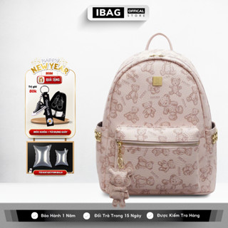 Balo Da Đi Học IBAG Balô Da Thời Trang Nam Nữ Cặp Da Pu Cao Cấp Ba Lô Da Cặp Đi Học Balo Đựng Laptop 14 Inh
