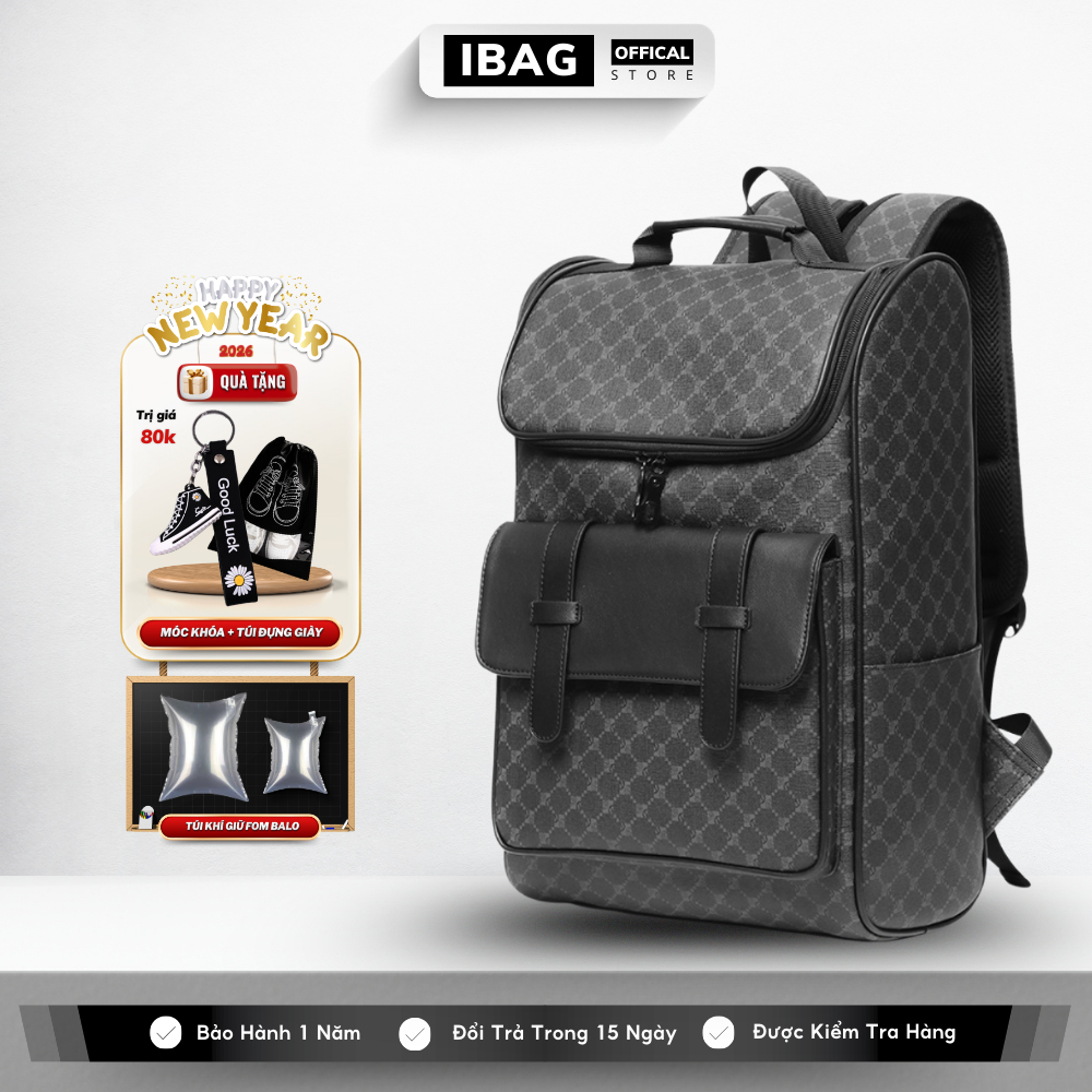 Balo Da Thời Trang Nam Nữ Chống thấm nước,Balo da PU Cao Cấp,Cặp đi học ulzzang,Balo đựng Laptop 15.6 inh - 𝑰𝑩𝑨𝑮