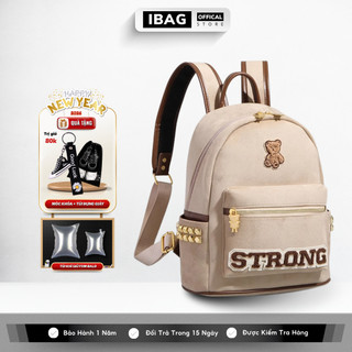 Balo Da Đi Học IBAG Balô Da Thời Trang Nam Nữ Cặp Da Pu Cao Cấp Ba Lô Da Cặp Đi Học Ulzzang Chống Nước