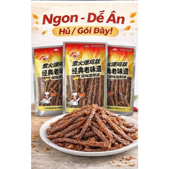 3GÓI TĂM CAY HỒ NAM 86G – CAY TÊ ĐẬM VỊ – ĂN LÀ GHIỀN